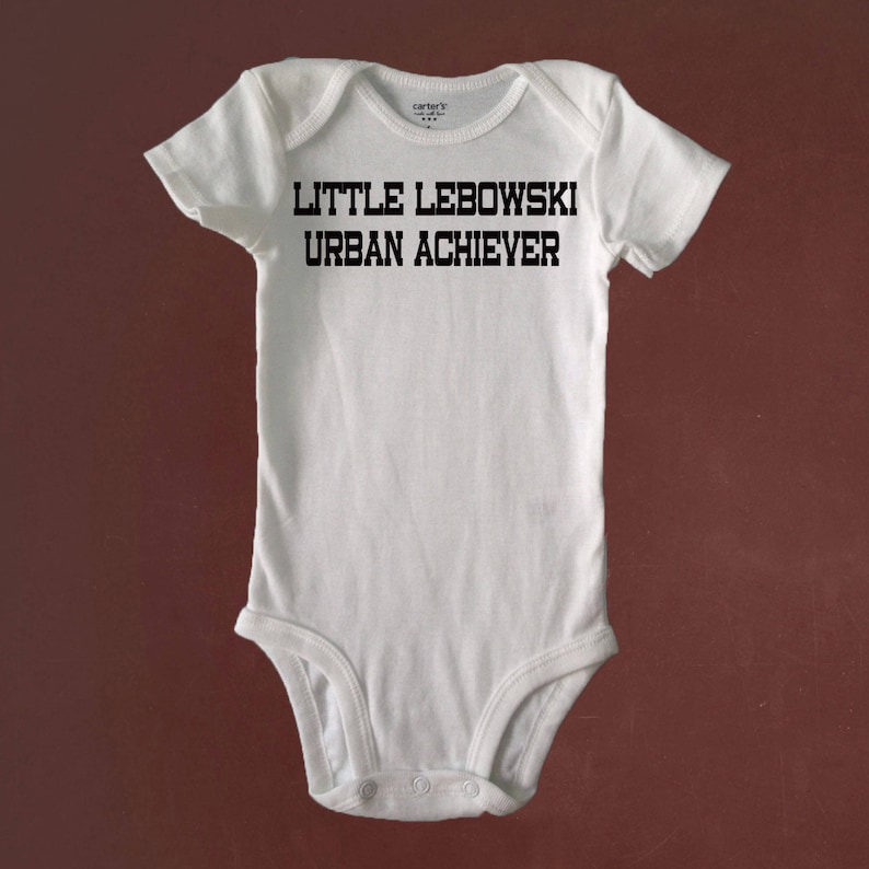 Little LEBOWSKI Urban ACHIEVER, The Big Lebowski, Funny Bodysuit, Bodysuit or Toddler Tee, Baby Shower, Birthday, Gift, Beachy Baby Shop image 2