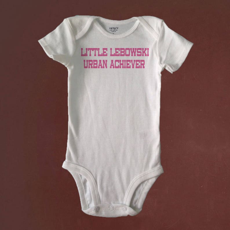 Little LEBOWSKI Urban ACHIEVER, The Big Lebowski, Funny Bodysuit, Bodysuit or Toddler Tee, Baby Shower, Birthday, Gift, Beachy Baby Shop image 3