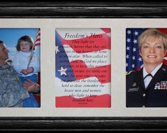 7x15 Freedom/'s HeroThe Great Men Of War Poetry /& Photo 2-Opening Keepsake Gift Frame Honoring Our Brave Men and Women ~ MILITARY FRAME