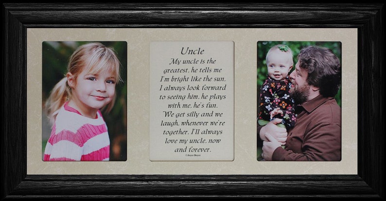 7x15 UNCLE Poetry /& Photo 2-Opening ~ Gift for a Favorite Uncle from a NIECE or NEPHEW!