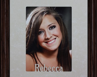 Personalized 8x10 Photo Frame with 5x7 option - Choice of Layout and Color - Grandkids, Grandparents Gift