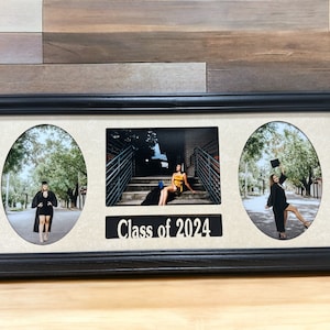 8x20 Class of 2024 (Or ANY YEAR) Graduation collage frame ~ Choice of Mat and Frame Color