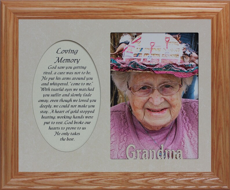 8x10 LOVING MEMORY Photo & Poetry Frame Holds a Portrait Etsy