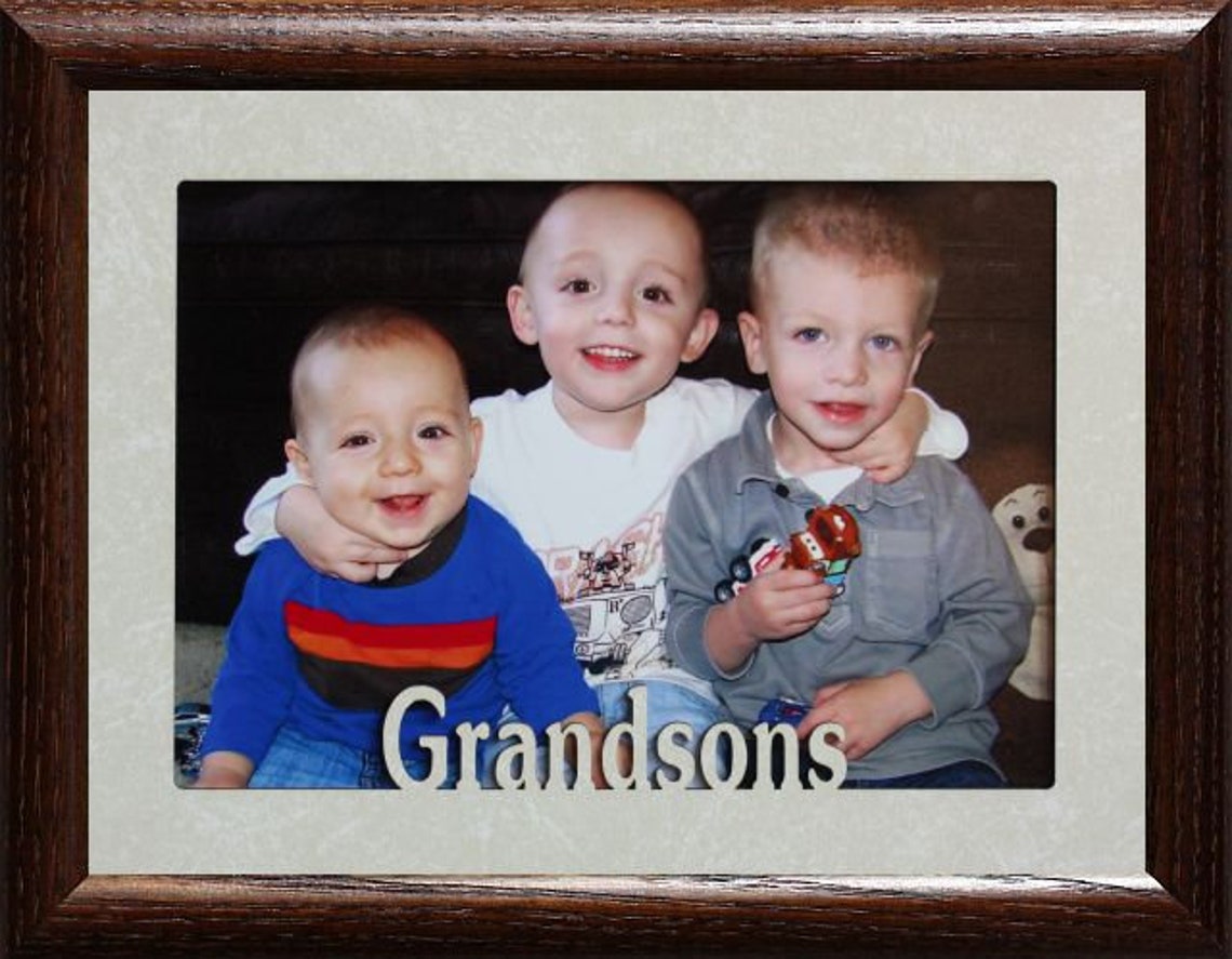 5x7 JUMBO GRANDSONS Photo Frame Holds a 5x7 Photo Etsy