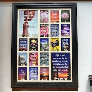 Birth to Senior Personalized photo Frame | New Baby, Grandparent, Parent Gift | Child School Pictures Custom Graduation (Numbers) 12x16