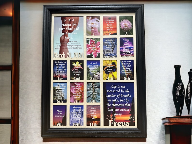 Personalized Birth to Senior Photo Frame New Baby Grandparent Parent