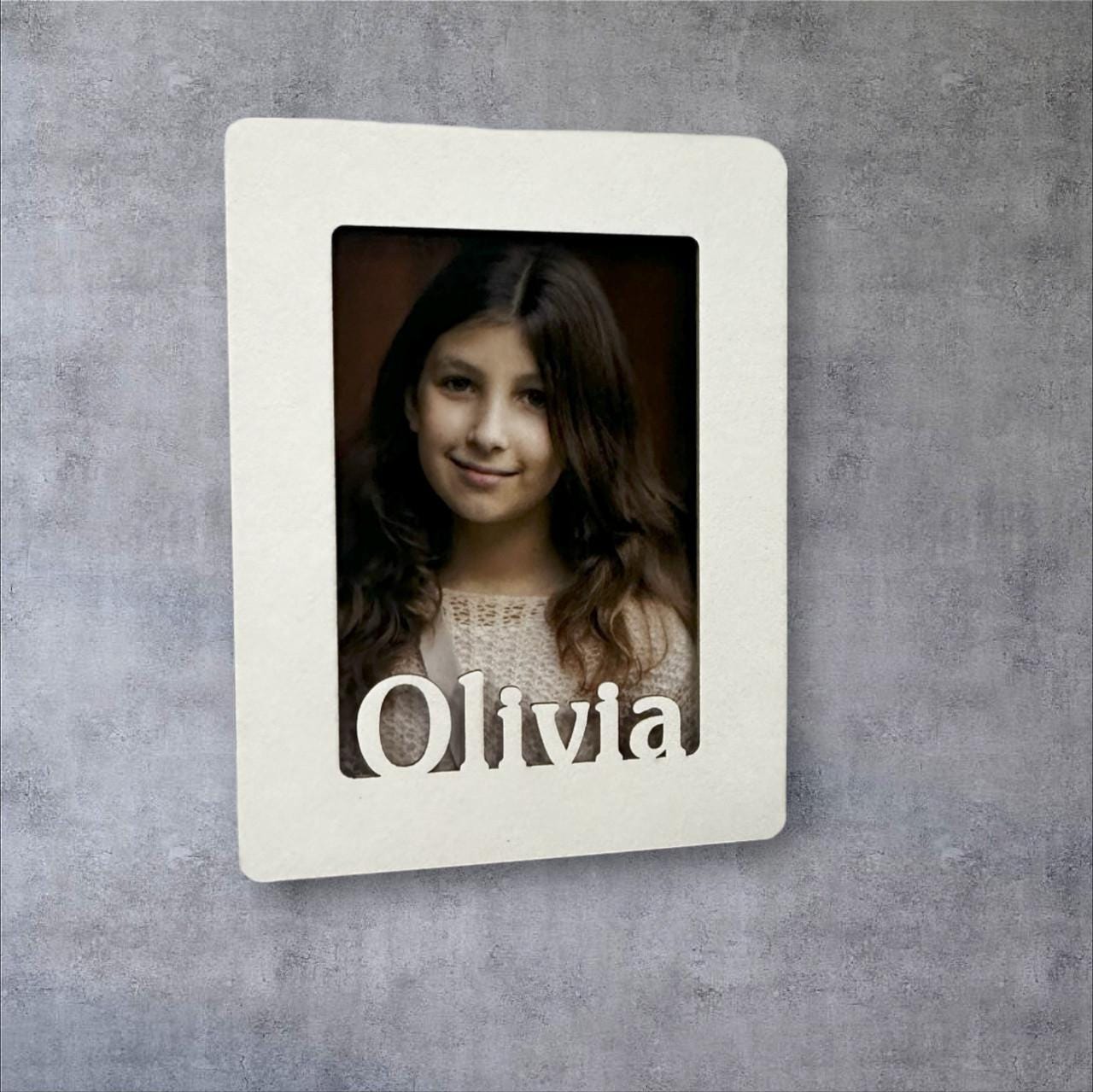 Personalized Photo Magnet Frame - 2x3 Inch Wallet Size Fridge Picture Frames - Available in White Woodgrain  Grey Woodgrain  Bronze Platinum