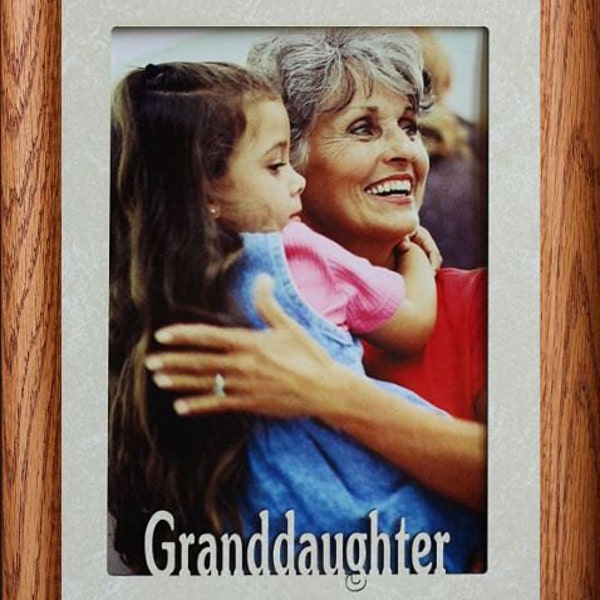 5x7 JUMBO ~ GRANDDAUGHTER Photo Frame ~ Holds a 5x7 Photo ~ Christmas, Birthday Gift For Grandma Grandpa or the Grandparents