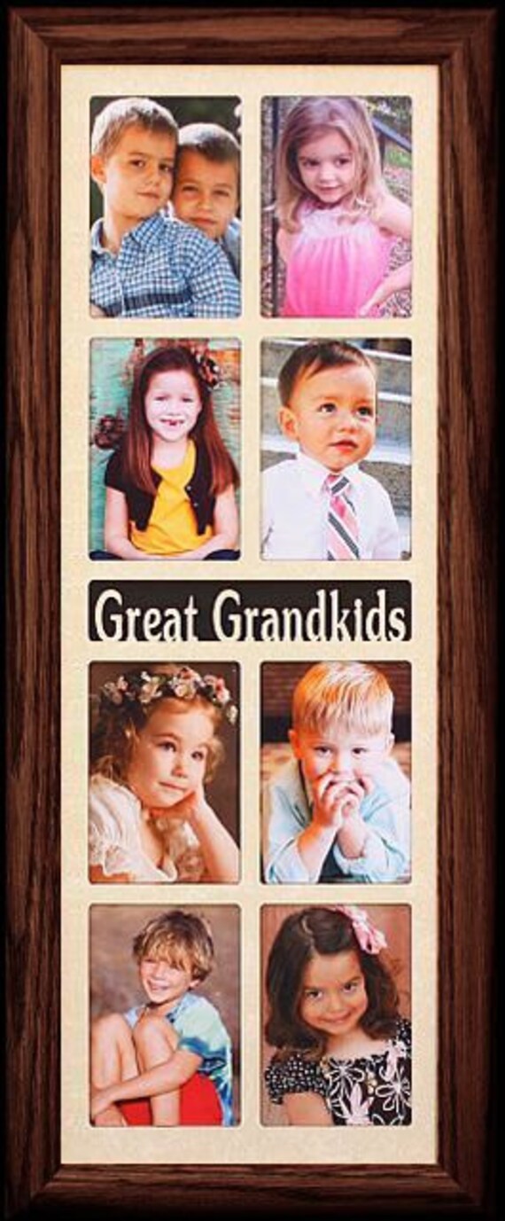 5x14great Grandkids Picture Frame Holds 8 2x3 Wallet Photos Image 0