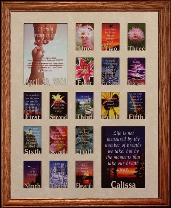 16x20 Personalized Birth To Eighteen Pre School K 12 Grades Photo Days Years Frame Original Text