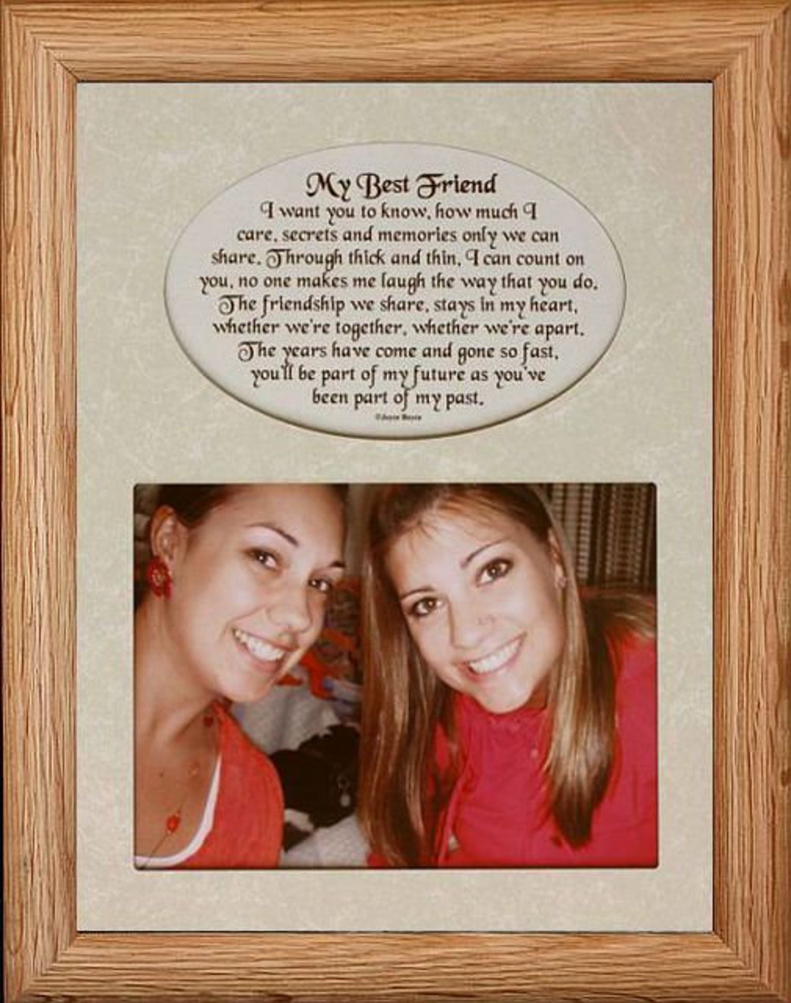 8x10 MY BEST FRIEND Photo & Poetry Frame W/cream Mat Holds Etsy