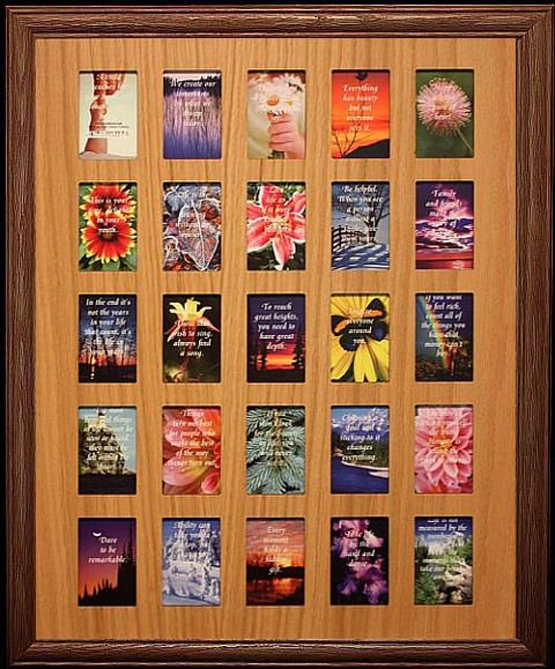 16x20 25 Opening Photo Collage Frame Holds 2x3 Wallet Etsy