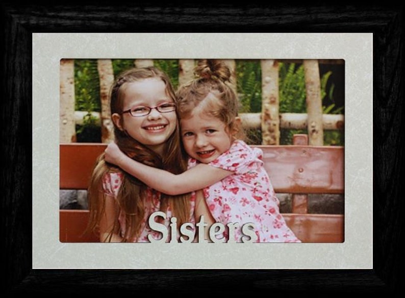 5x7 JUMBO SISTERS Photo Frame Holds a 5x7 Photo Etsy