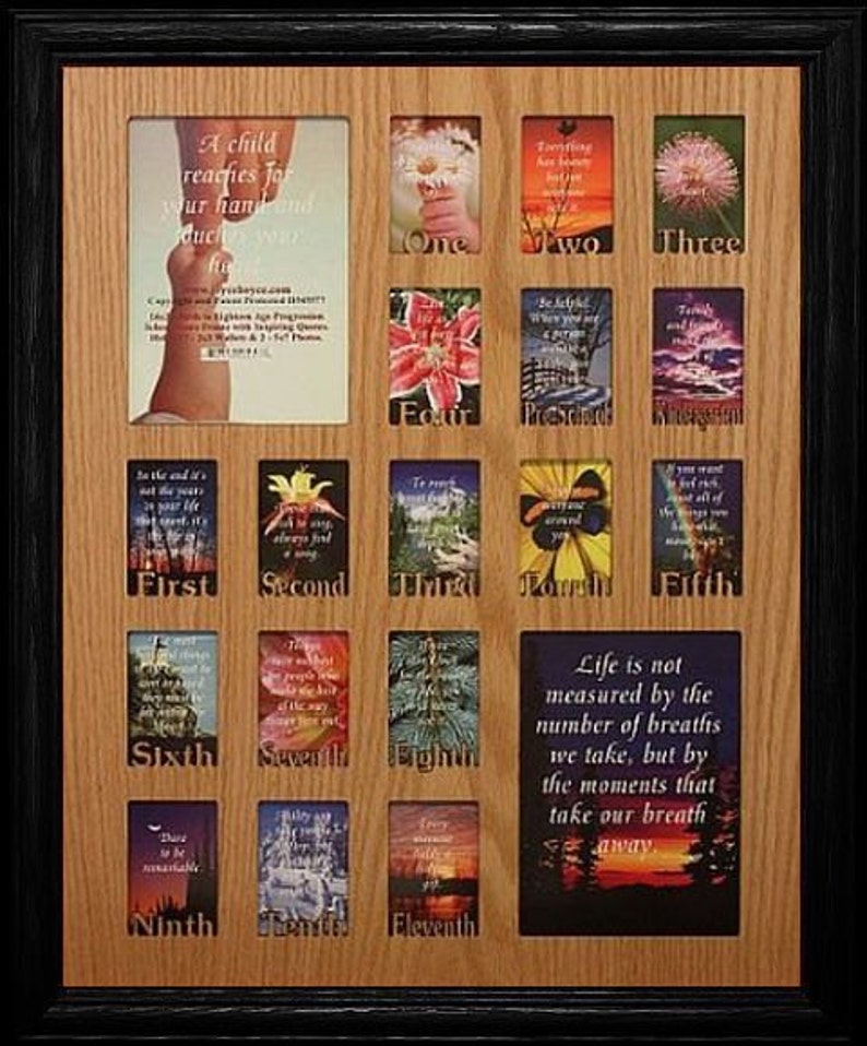 16x20 Birth To Eighteen Year Preschool K 12 Grade Collage Image 0