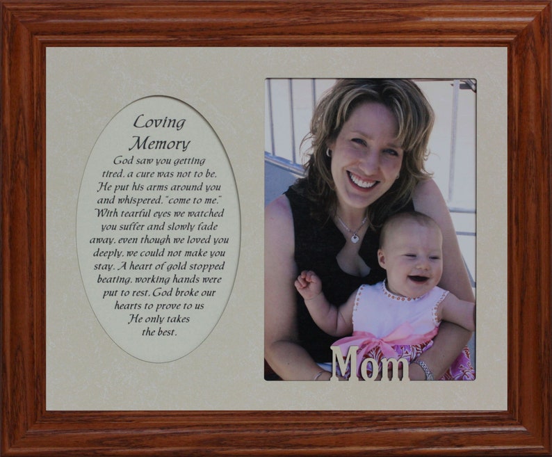 8x10 LOVING MEMORY Photo & Poetry Frame Holds a Portrait Etsy