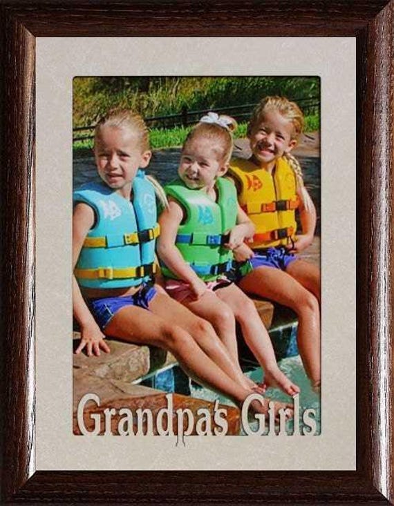 5x7 JUMBO GRANDPA'S Girl/girls Photo Frame Holds a Portrait