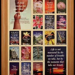 12x16 Age Progression Frame, Birth to Eighteen, Holds School Years Pictures,  Choice of Mat & Frame (Letters)