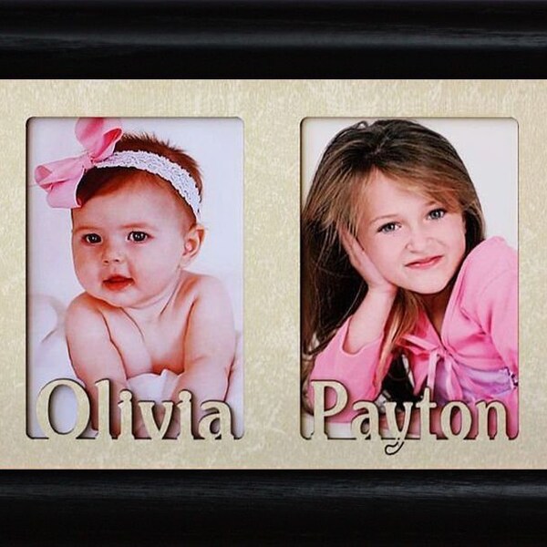 Personalized wallet photo frame ~ Holds (2, 3 or 4) Portrait 2x3 Wallet Photos