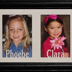 Personalized photo frame  Four  4  Photo Opening   Holds Four Portrait 4x6 or cropped 5x7 Photos  Gift for Parents