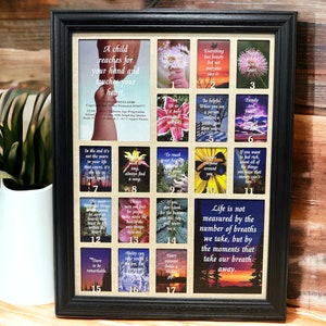 12x16 Age Birth to Eighteen Collage Frame ~ Choice of Mat & Frame (Numbers)