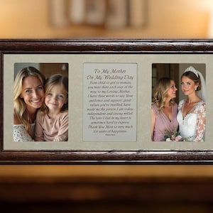 7x15 To My mother on my Wedding Day Poetry & Photo Frame   Wedding  Christmas or Mother&#39;s Day Gift for the Mother of the Bride