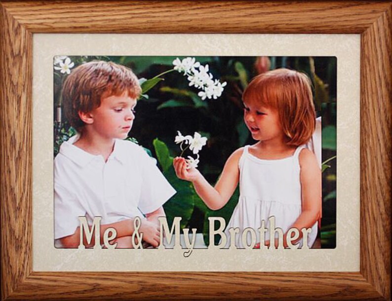 5x7 Jumbo Me My Brother S Photo Frame Holds A Landscape Image 0