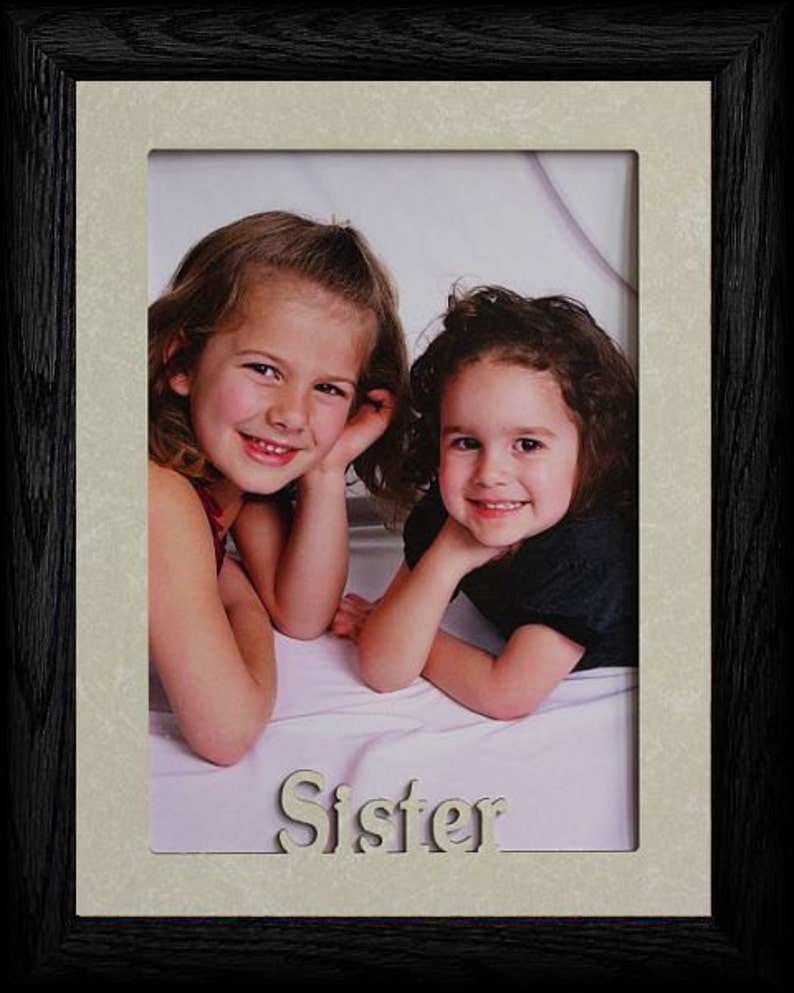 5x7 JUMBO ~ SISTER Photo Frame ~ Holds a 5x7 Photo ~ Christmas ~ Birthday ~ Wonderful Keepsake Gift for SiblingsBrothersSisters