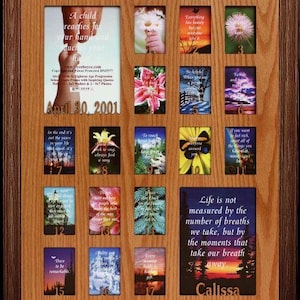 16x20 Personalized Age Progression Frame, Birth to Eighteen keepsake (numbers)