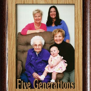 5x7 JUMBO GENERATIONS Portrait OAK Mat Picture Frame ~ Three ...