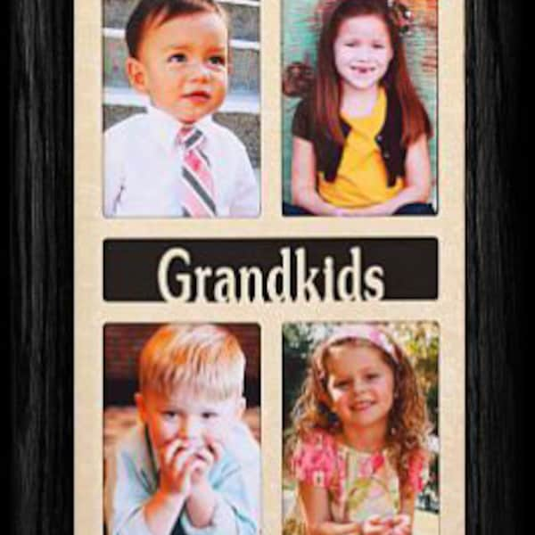 5x14 Grandkids Picture frame collage ~ Holds 8-Portrait Wallet Photos