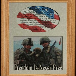 7x15 Freedom/'s HeroThe Great Men Of War Poetry /& Photo 2-Opening Keepsake Gift Frame Honoring Our Brave Men and Women ~ MILITARY FRAME
