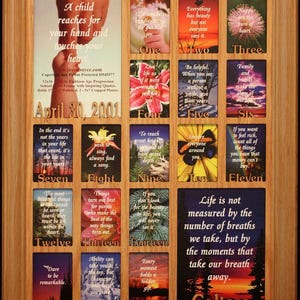 12x16 Personalized Age Progression Frame With Name - Birth to Eighteen ...