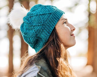 Crochet Pattern - Diamonds Are a Girl's Best Friend Beanie