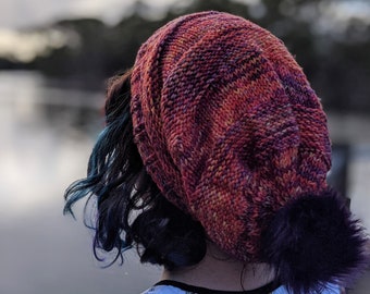 Super Slouch Beanie Knitting Pattern - Let's Be An Elf Beanie - PDF Download