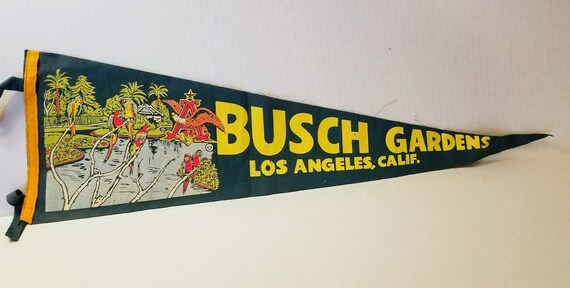 Busch Gardens Los Angeles California Vintage Pennant Etsy