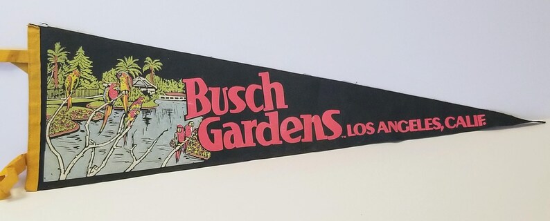 Busch Gardens, Los Angeles, California - Vintage Pennant, Flag,