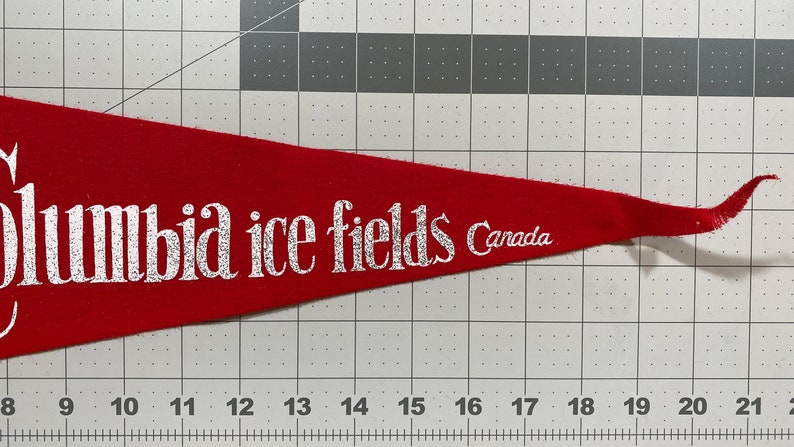 Canada Pendant Souvenir Vintage Pennant Alberta Childhood Memory Columbia Icefields Gift Jasper Park Flag