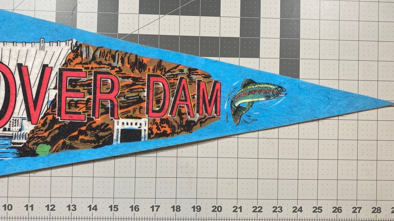 Flag Pendant Vintage Pennant Gift Childhood Memory Hoover Dam Souvenir