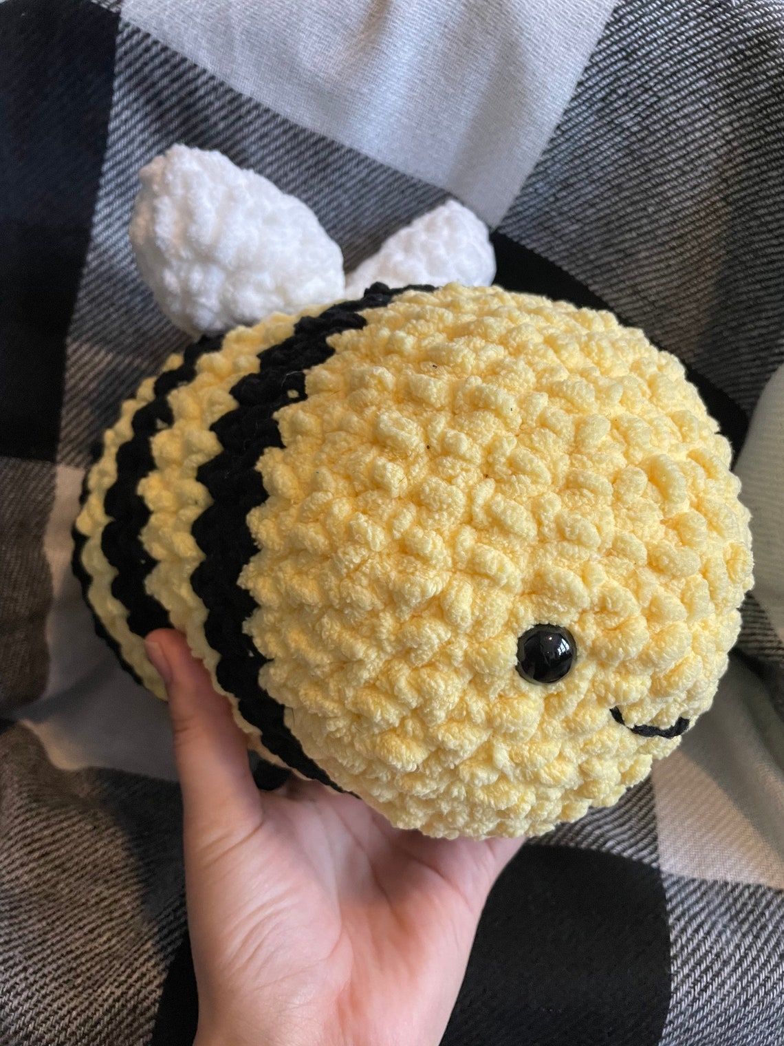Jumbo Amigurumi Crochet Soft Bee Plush Tik Tok Bee Plush Etsy