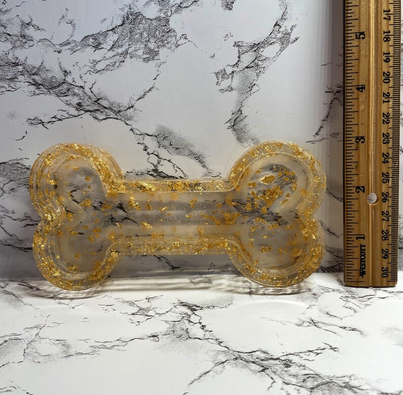 Gifts for Dog Lovers Dog Bone Decor Jewelry and Key Holder | Resin Dog Bone Shaped Trinket Tray Customizable Trinket Dish
