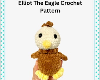 Wzór szydełkowy na orła Elliota: pluszowa zabawka amigurumi (do pobrania w wersji cyfrowej)