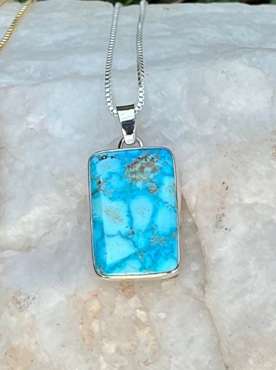 IT sterling silver Kingman Turquoise Necklace