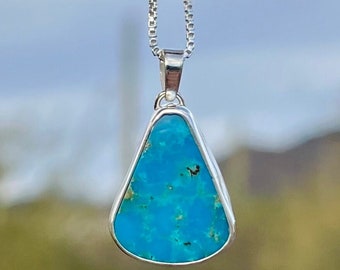 Ithaca Peak Turquoise and Sterling Silver Pendant Necklace