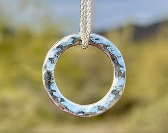 Eternity Sterling Silver Pendant Necklace