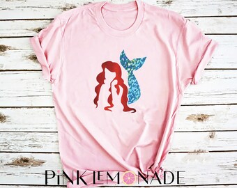 THE LITTLE MERMAID. Ariel shirt. Disney Mermaid shirt. Disney shirts. Disney Tshirts. Mermaid shirt. Pinklemonadeapparel.
