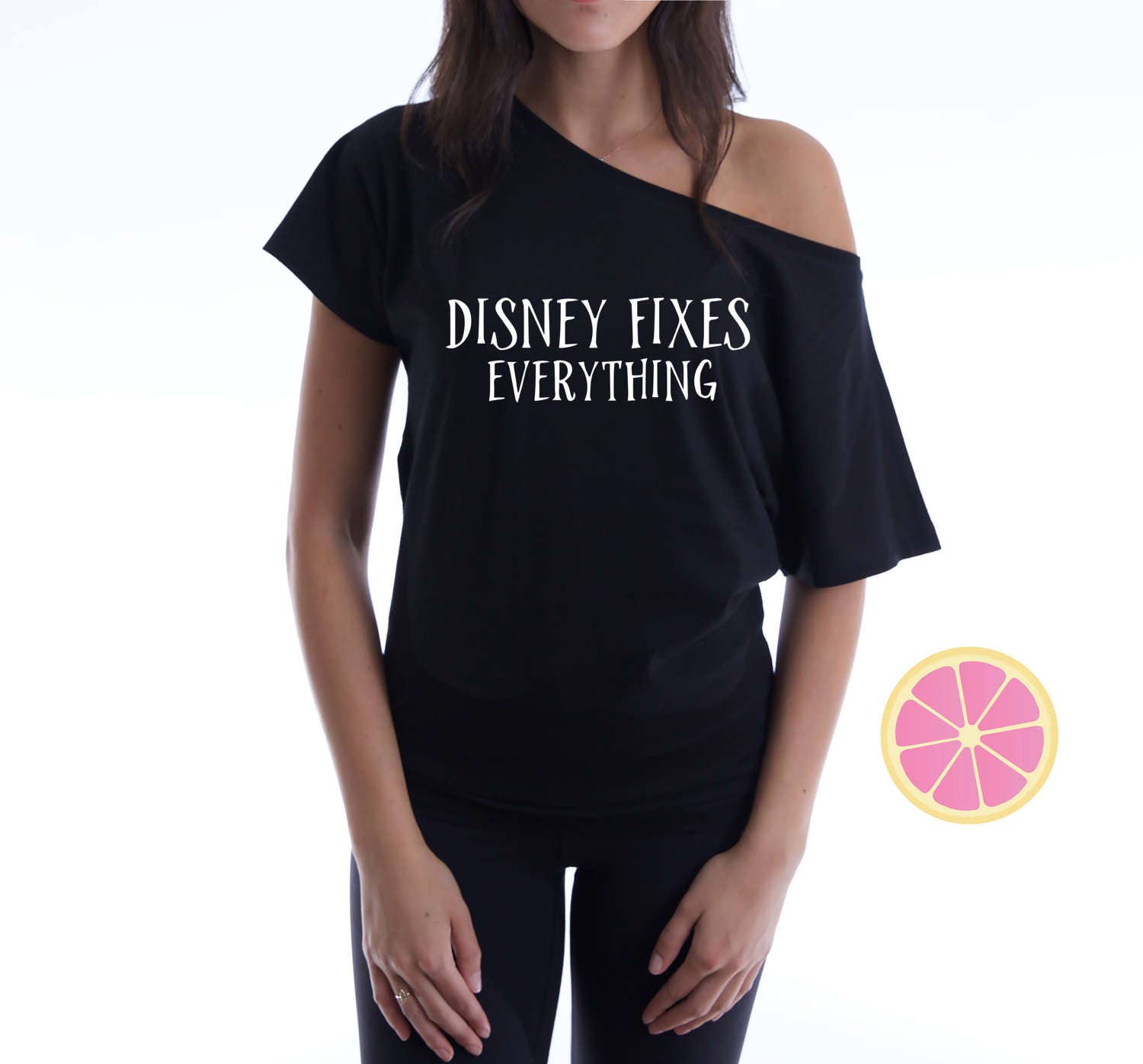 off the shoulder disney shirt