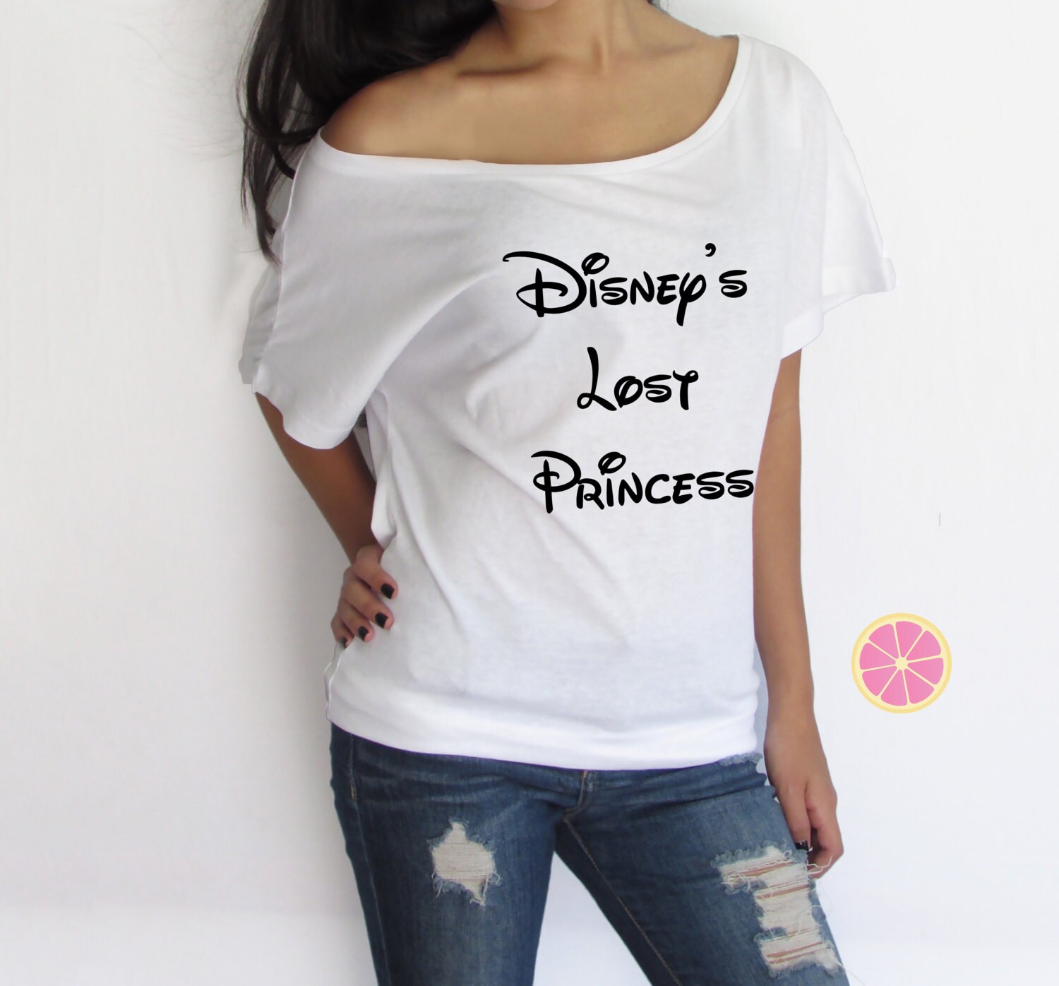 off the shoulder disney shirt