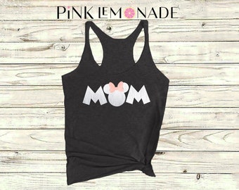 Minnie. Mama Mouse. Mom Minnie Tank top. Minnie inspired Racerback Tank top.Mother's Day Gift. Disney shirt made by Pink Lemonade Apparel