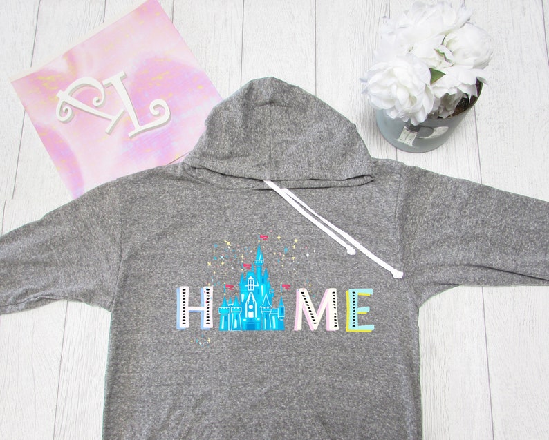 Made by Pinklemonade.net Disney castle Theme Park inspired Light Weight Hoodie Disney Hoodie.Disney Home Hoodie