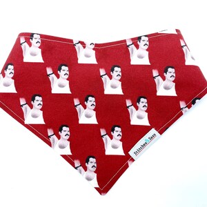 La Reina - Bandana para mascotas - ajustable - reversible - bandana para perros - puntadas y descaro - Queen - Freddie Mercury - Ícono del rock - Boho Rhapsody